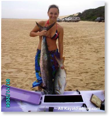 surf ski fishing