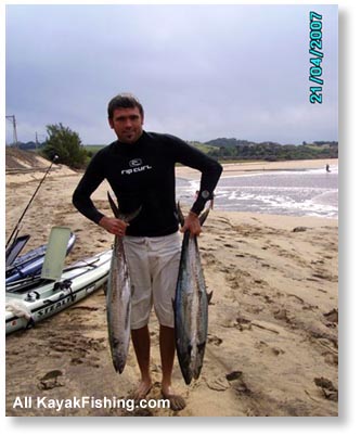 surf ski fishing