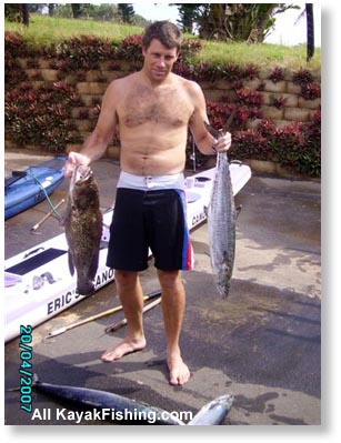 surf ski fishing